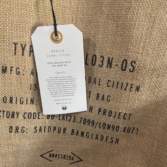 Apolis Global Citizen Womens Tote Market Bag NY - Picture 6 of 10